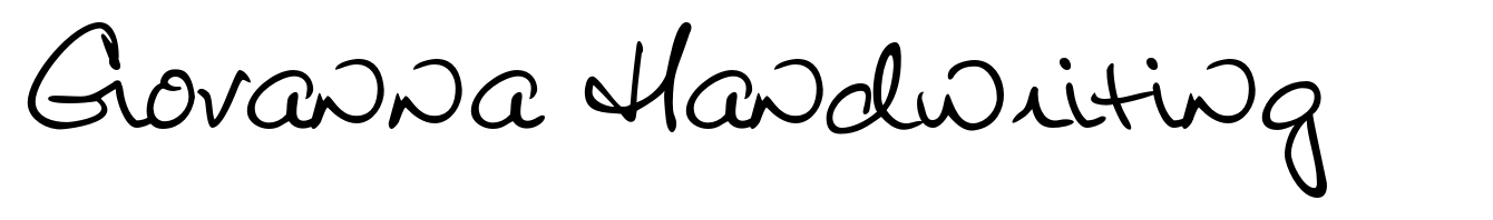 Giovanna Handwriting
